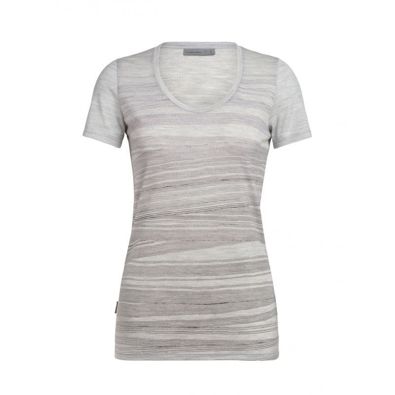 Icebreaker Tech Lite Short Sleeve Scoop 1000 Lines - Merino shirt - Women's I Hardloop