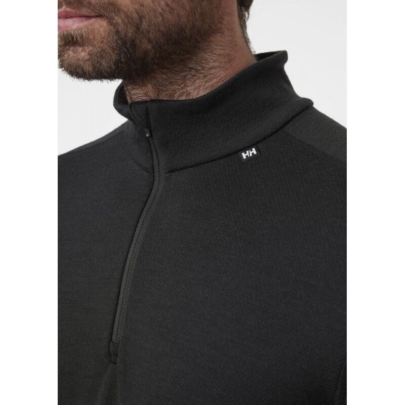 Helly Hansen Men's HH Merino Mid 1/2 Zip Baselayer Top - 100% Merino Wool Thermal For Cold Weather - View #9