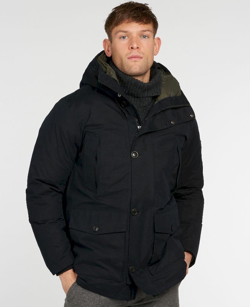 Barbour parka discount jacket mens