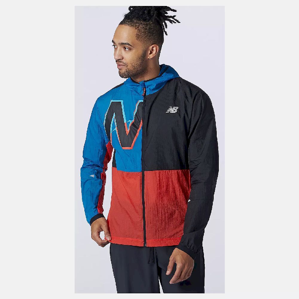 New Balance Printed Impact Run Light Pack Jacket - Veste coupe-vent homme | Hardloop