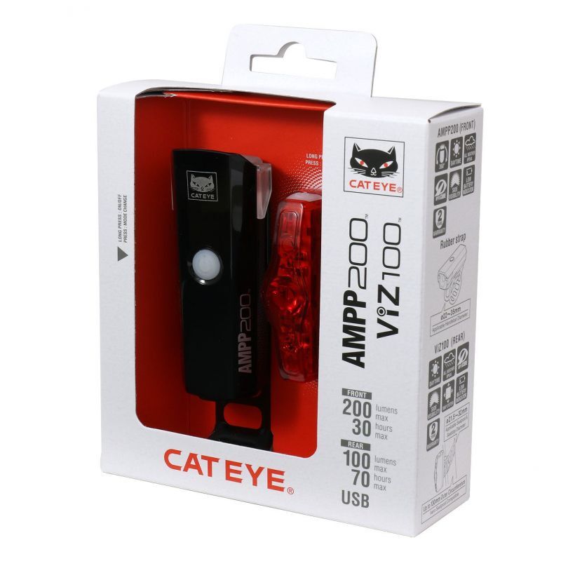 Cateye Ampp 200 & Viz 100 - Sety světel na kolo | Hardloop