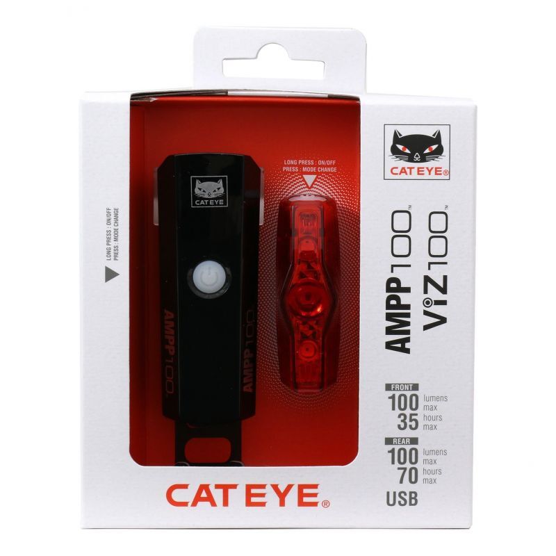 CateyeAmpp 100 & Viz 100 - Fahrradlampen Set