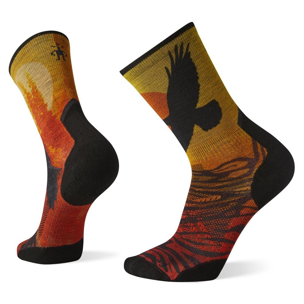 Smartwool Athlete Edition Run Raven Print Crew - Juoksusukat