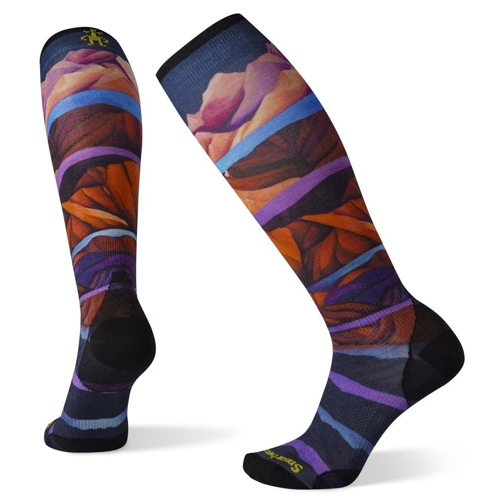 Smartwool Performance Ski Zero Cushion Mountain Print OTC - Chaussettes ski femme | Hardloop