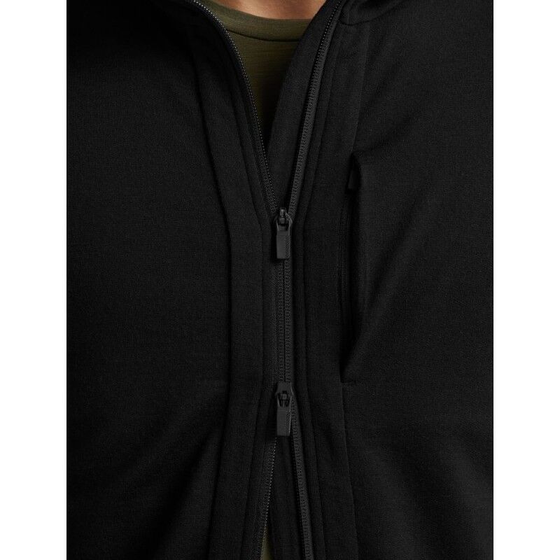 Icebreaker Quantum III LS Zip Hood - Merino Fleecejacke - Herren I Hardloop