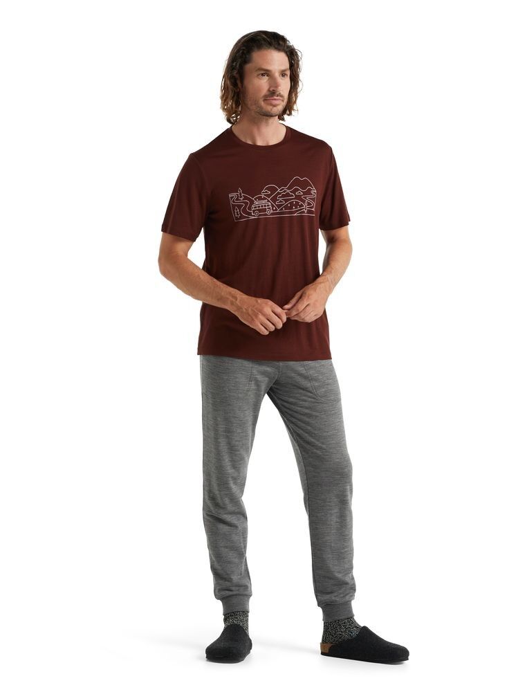 Icebreaker Tech Lite II SS Tee Combi Ski Trip - T-shirt en laine mérinos homme I Hardloop | Hardloop