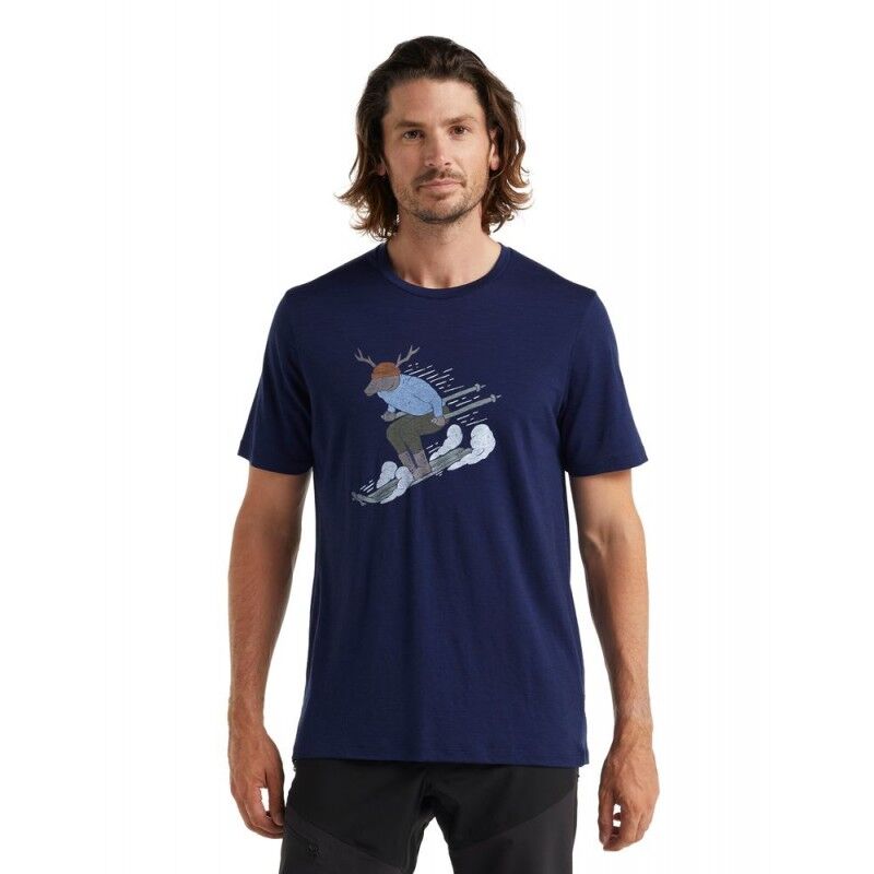 Icebreaker Tech Lite II SS Tee Ski Rider - Maglia merino - Uomo I Hardloop