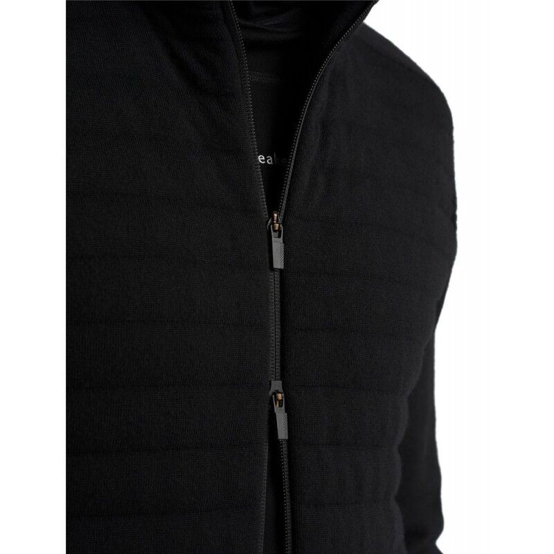 Icebreaker ZoneKnit Insulated LS Zip Hoodie - Merino Fleece jacket - Men's  I Hardloop