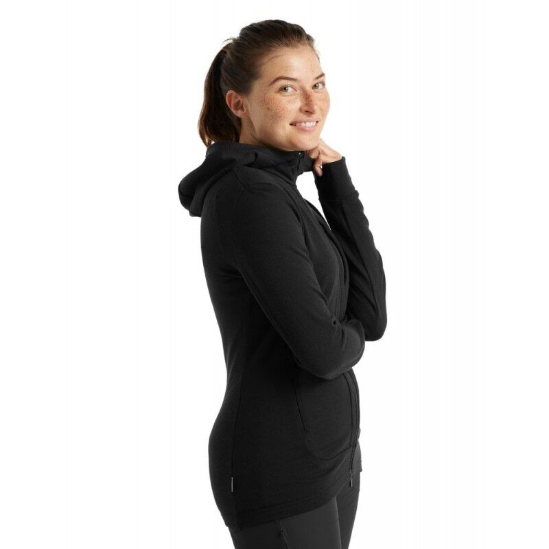 Icebreaker Quantum III LS Zip Hood - Merino Fleecejacke - Damen I Hardloop