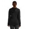 icebreaker Quantum III LS Zip Hood - Fleece de lã merino mulher | Hardloop