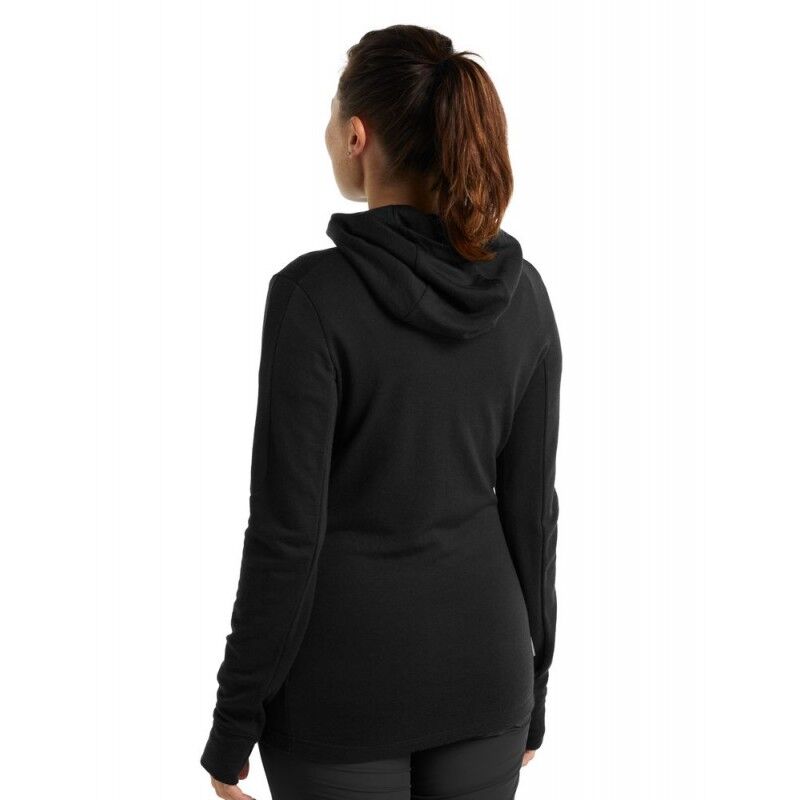 Icebreaker Quantum III LS Zip Hood - Merino Fleecejakke Damer I Hardloop