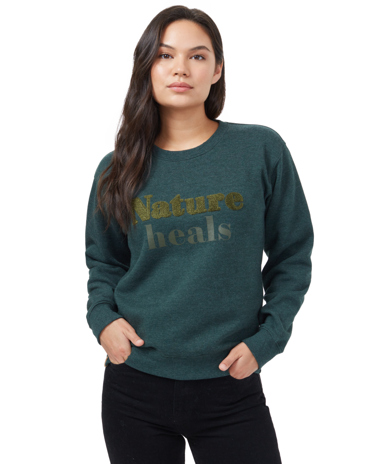 Tentree Nature Heals Crew - Sweatshirt femme | Hardloop