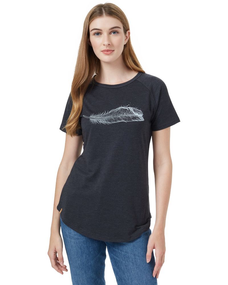 Tentree Feather Wave Short Sleeve - T-shirt damski | Hardloop