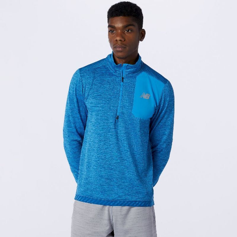 New Balance NB Heat Grid Half Zip - Bluza polarowa meska | Hardloop