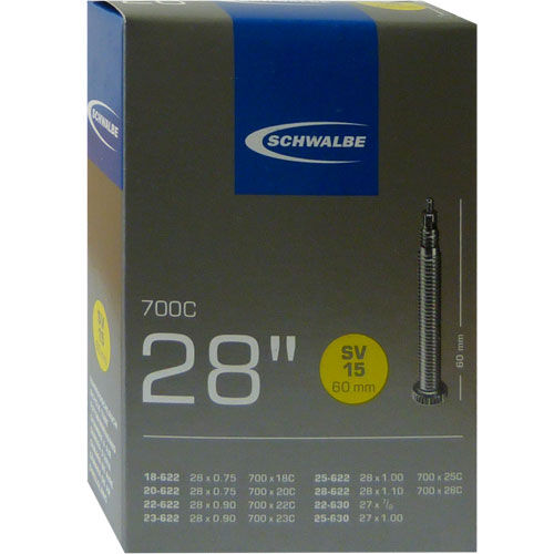 Schwalbe Tube SV15 700X18/28C 60 mm Presta Butyl - Polkupyörän sisäkumit