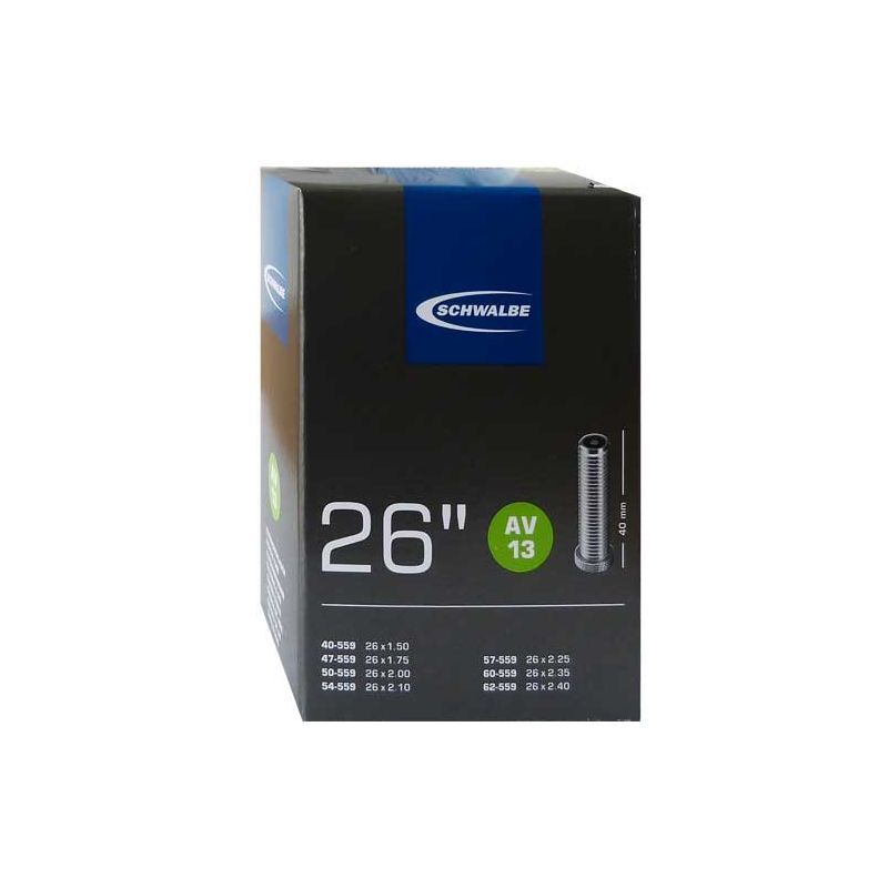 Schwalbe Tube STANDARD AV13 26x1,50/2,50 40 mm Schrader Butyl - Chambre à air | Hardloop