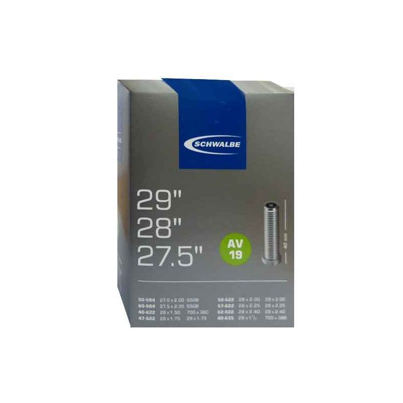 Tube STANDARD AV19 27,5/28/29" 40 mm Schrader Butyl - Câmara de ar