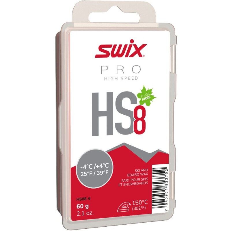 Swix HS8 Red -4°C/+4°C 60 g - Cera esqui | Hardloop