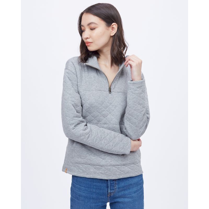 Tentree 1/4 Zip Quilted Fleece - Giacca in pile - Donna