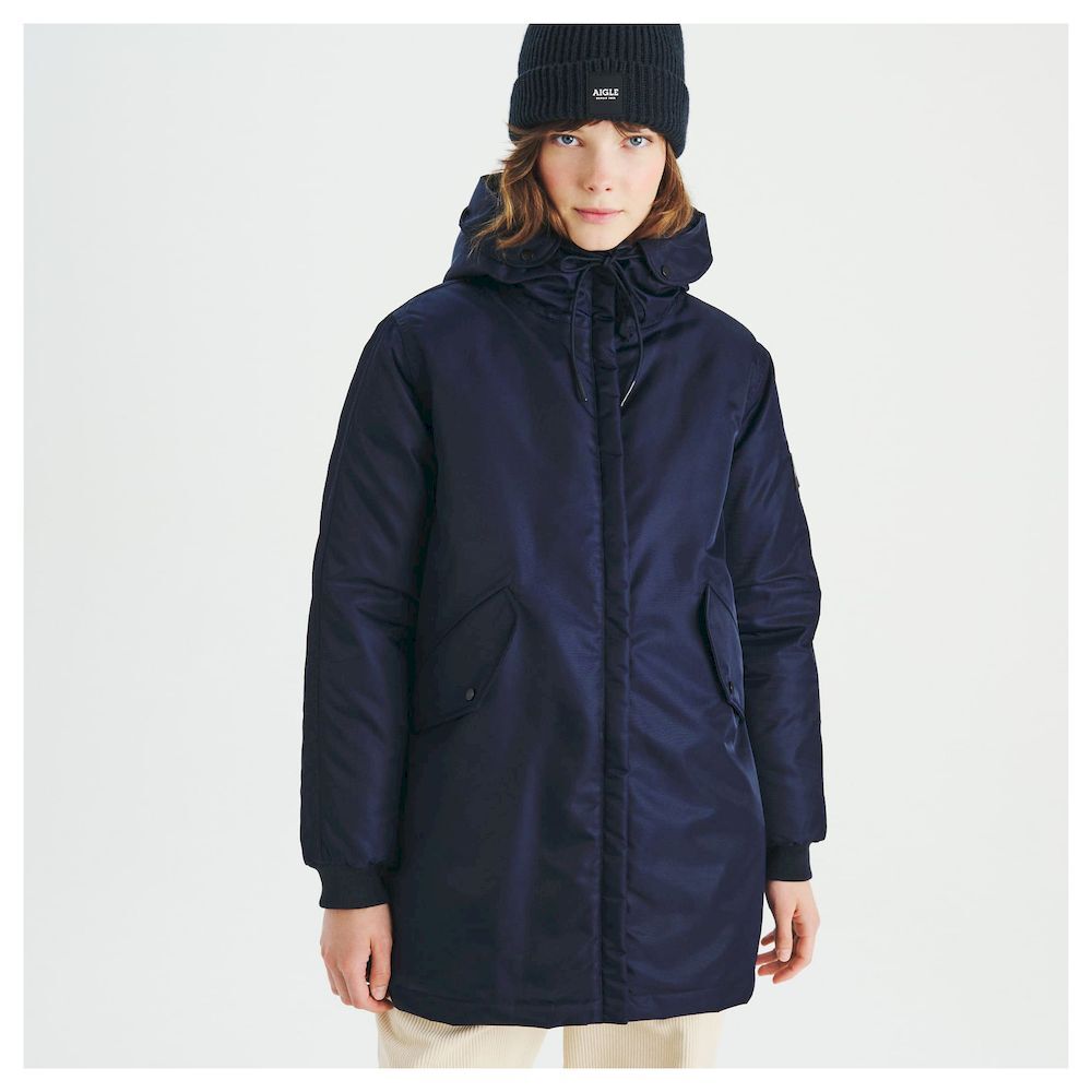 Parka femme hotsell bleu marine