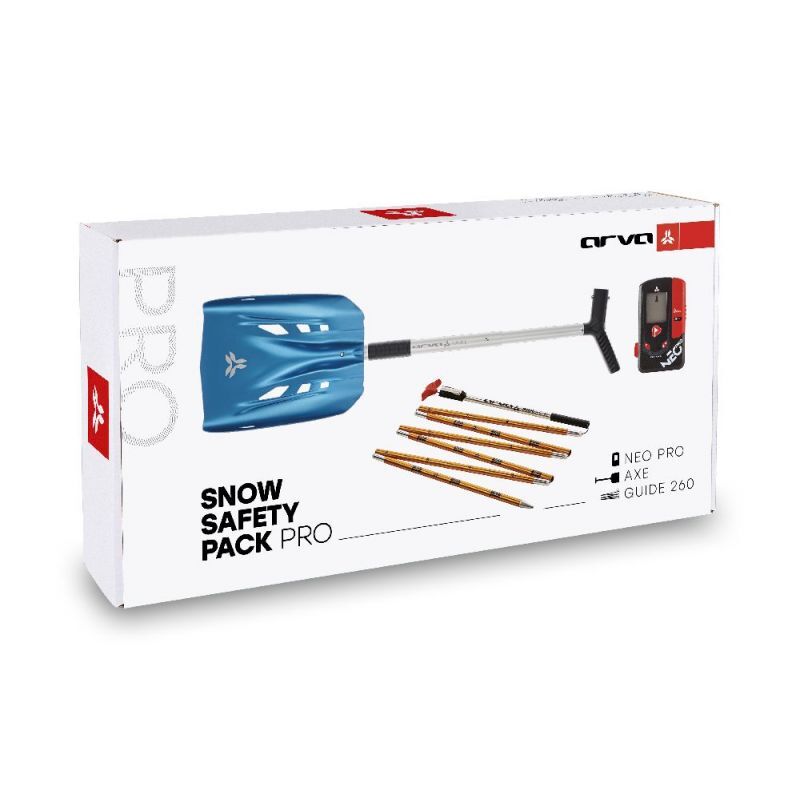 Kit Avalanche Arva Safety Box EVO5+ – Détecteur EVO5+ + Pelle ACCESS + Sonde 240cm, Compact Et Léger