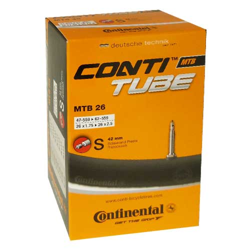 Continental Tube VTT S42 26x1,75/2,50 42 mm Presta Butyl - Camera d'aria