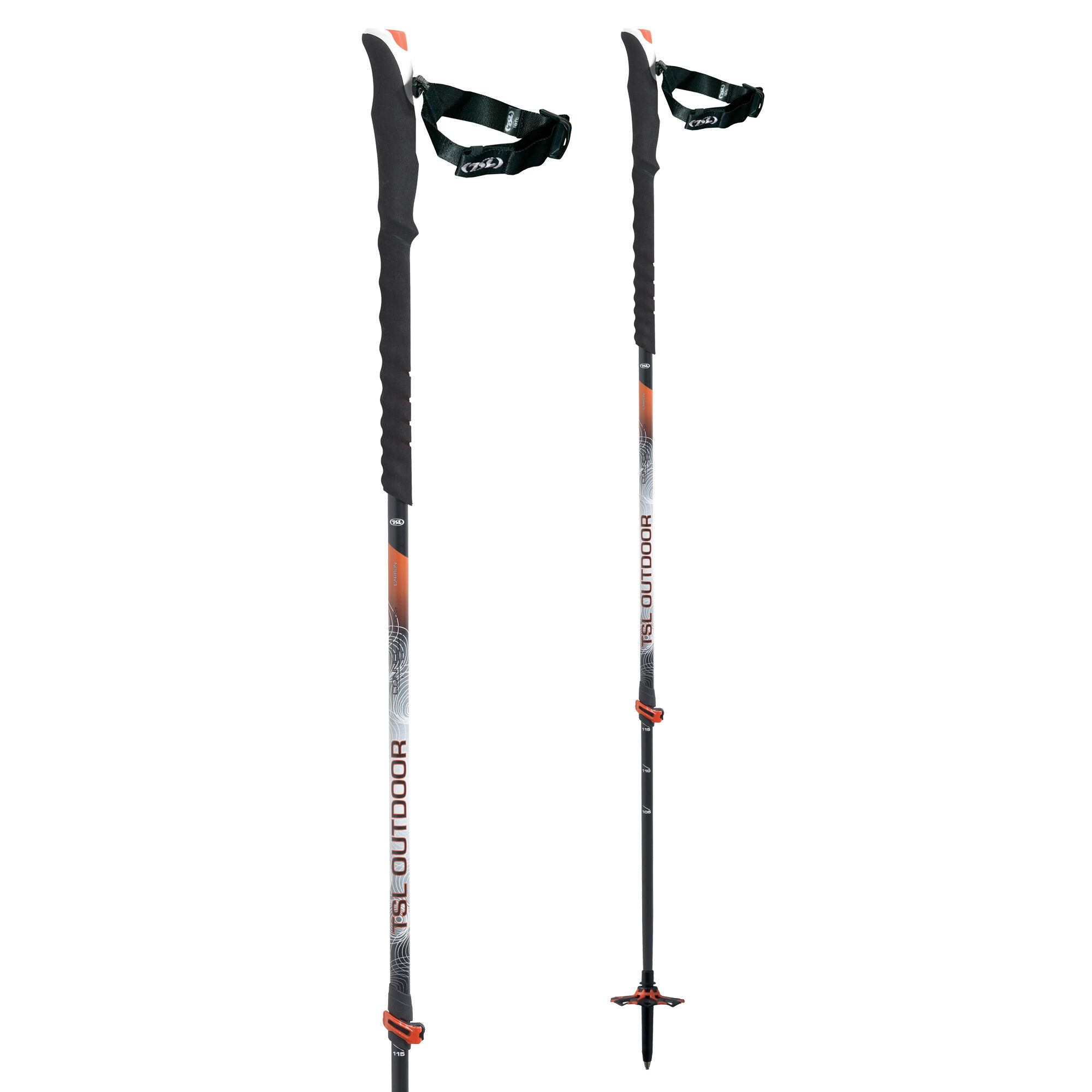 TSL Outdoor Connect Carbon Alu 2 Cross - Hiking poles