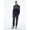 Navy / Off White / Red Rose