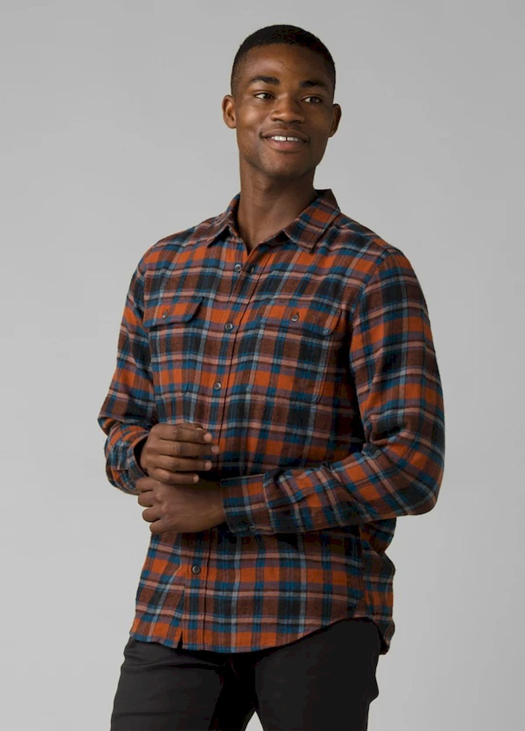 Mens slim flannel sales shirt