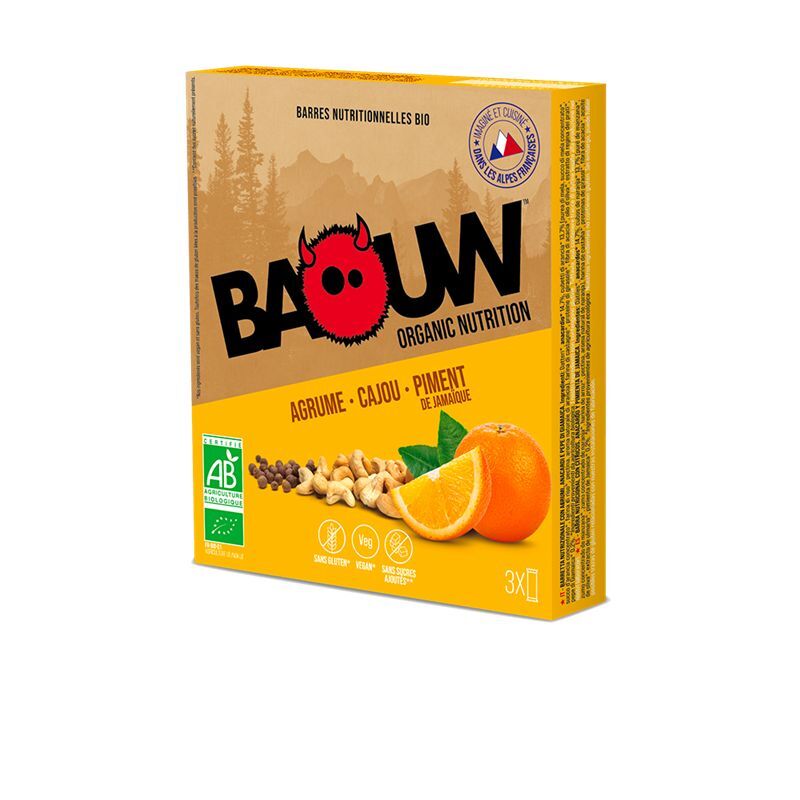 Baouw Etui X3 Agrume-Cajou-Reine Des Prés - Barre énergétique | Hardloop