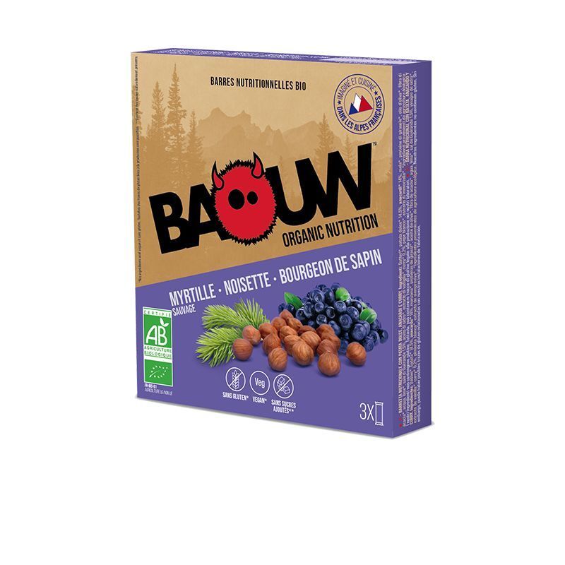 Baouw Etui X3 Myrtille Sauvage-Noisette-Bourgeon De Sapin - Energy bar