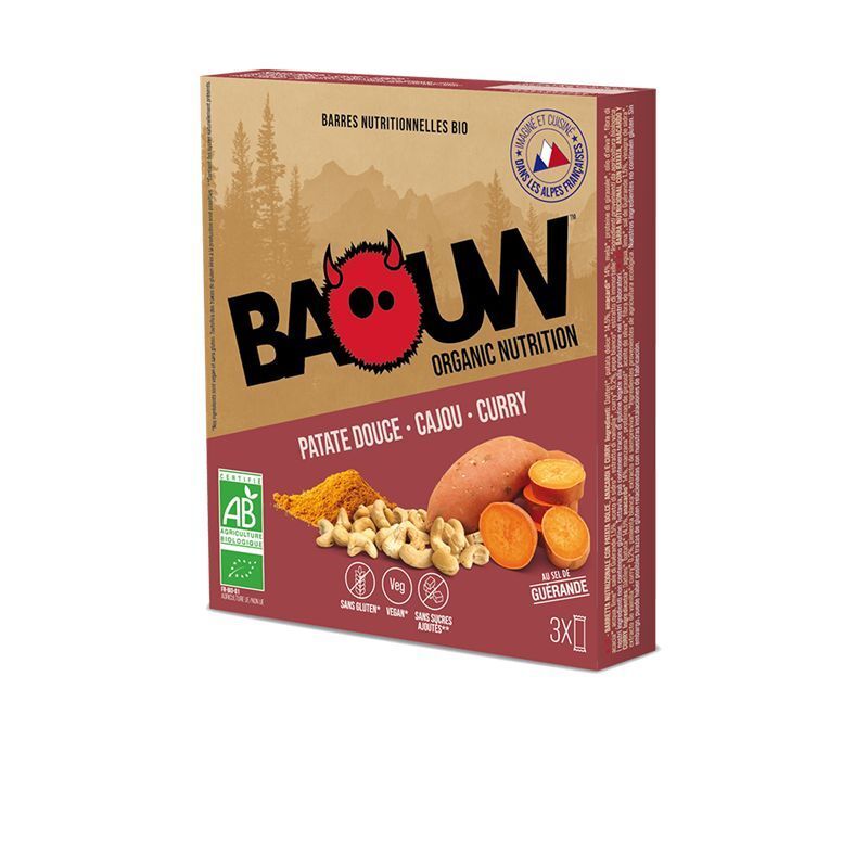 Baouw Etui X3 Patate Douce-Cajou-Curry - Baton energetyczny | Hardloop