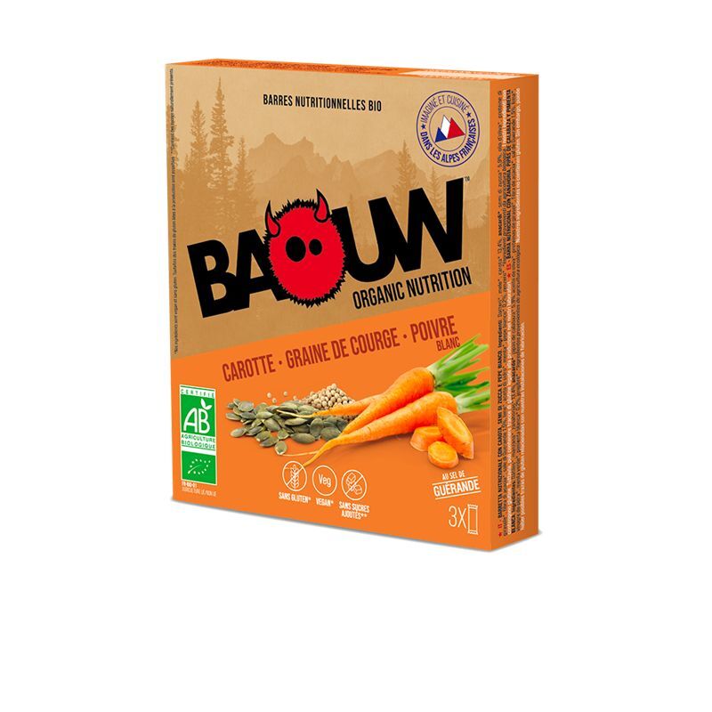 Baouw Etui X3 Carotte-Graine De Courge-Poivre Blanc - Baton energetyczny | Hardloop