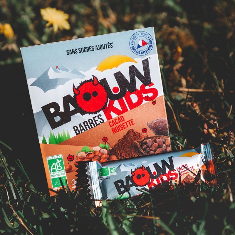 Baouw Barre énergétique bio Extra - Chocolat - Noisette
