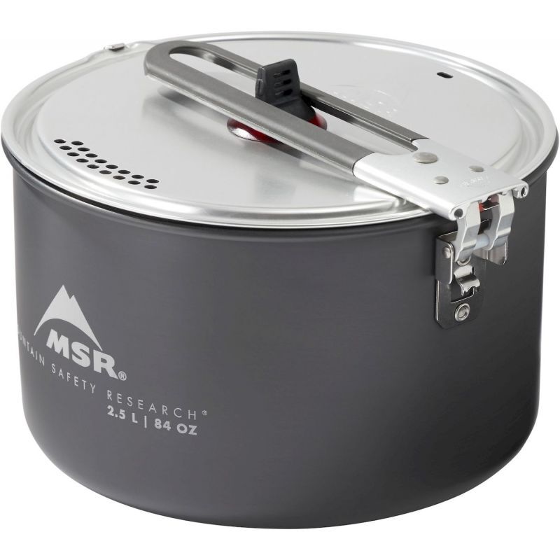 Kit De Cuisine MSR Alpinist 2 – Casserole Alu Anodisé 2,4 L, Couvercle Passoire, 2 Assiettes Et 2 Tasses Isothermes, Pour Alpinisme