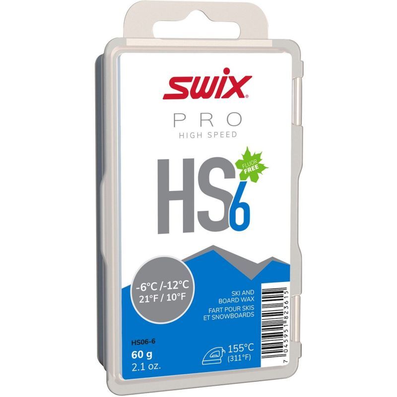 Swix HS6 Blue -6°C/-12°C 60 g - Cera esqui | Hardloop