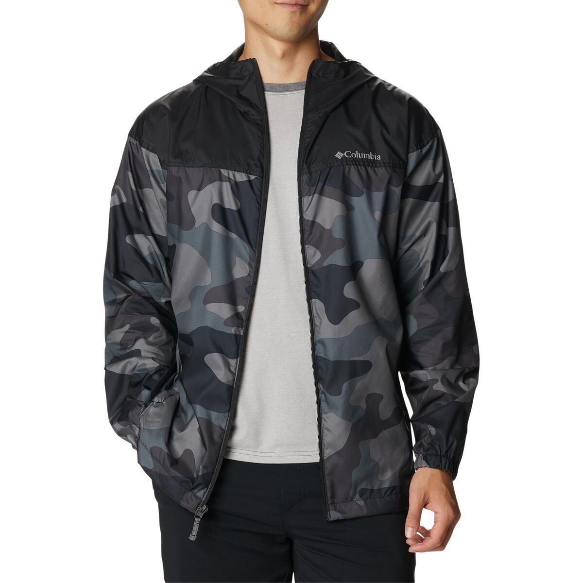 Black columbia men's windbreaker best sale