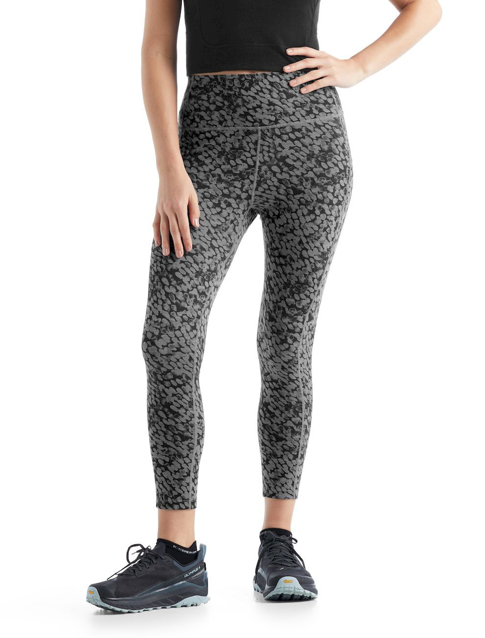 Icebreaker Fastray High Rise Tights Forest Shadow - Mallas de running - Mujer
