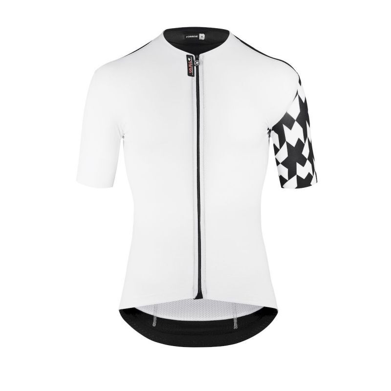 Airtracks Maglia da ciclismo da uomo a maniche lunghe Pro T – Maglia da ciclismo – Jersey – Chiusura lampo – Traspirante – Asciug, Bianco fluo, S