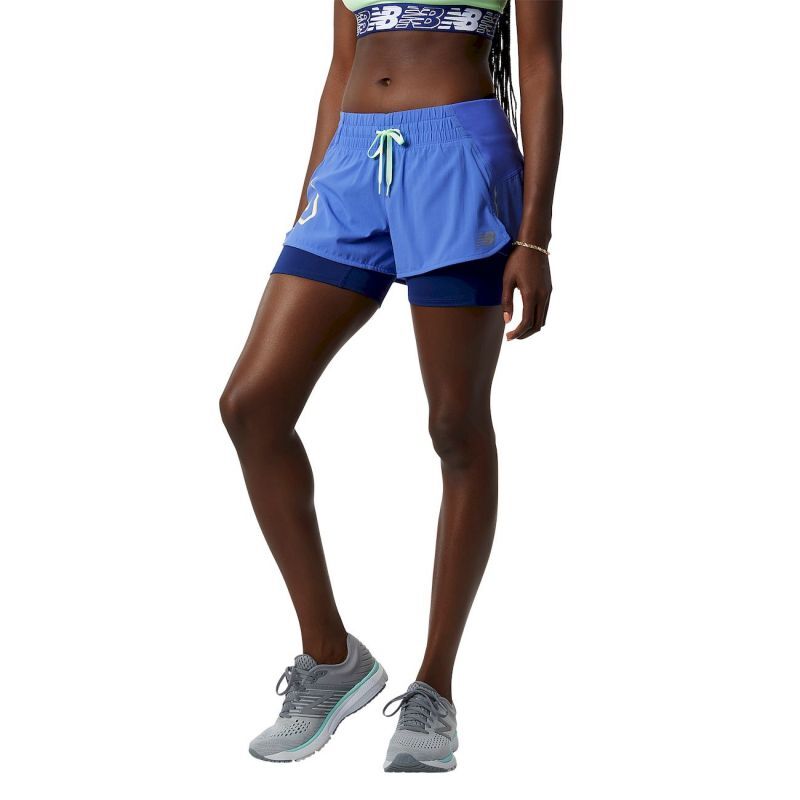 New Balance Printed Impact Run 2 In 1 Short - Laufshorts - Damen