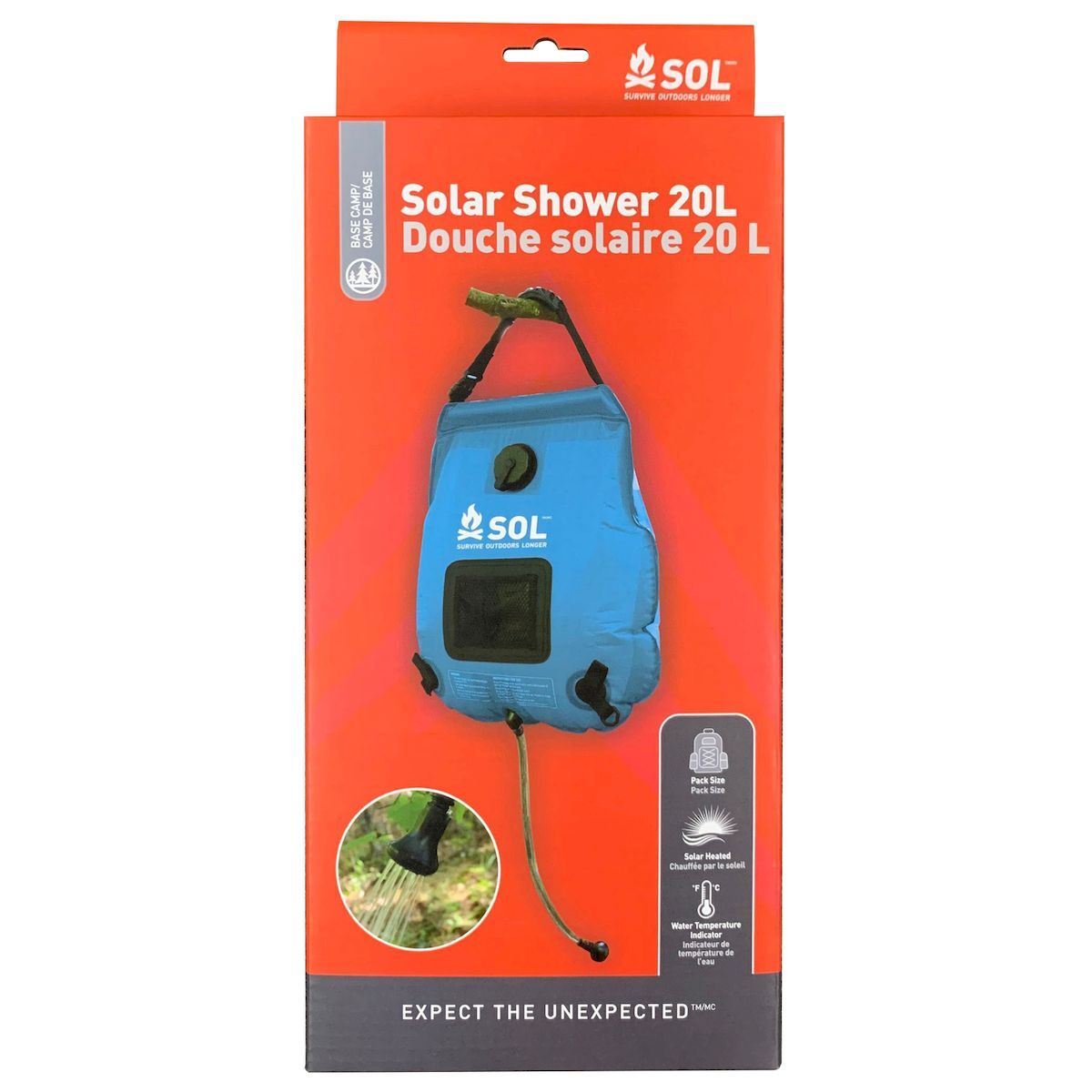 Sol Solar Shower 20L - Prysznic solarny turystyczny | Hardloop