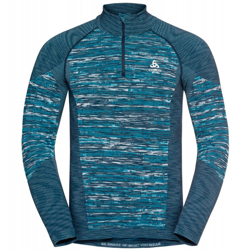 Odlo Blackcomb Eco - Long Sleeve Base layer Top Zip - Uomo