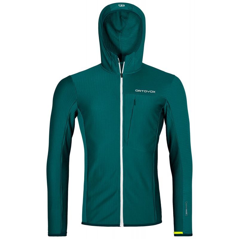 Fleece Light Grid Hooded Jkt - Giacca in pile - Uomo