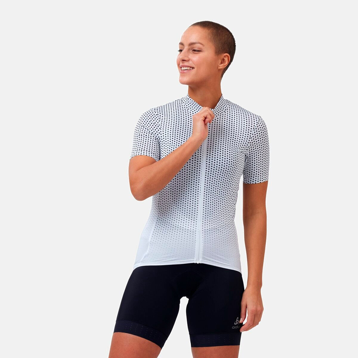 Odlo T-Shirt S/U Collar S/S Full Zip Zeroweight - Koszulka kolarska damska | Hardloop
