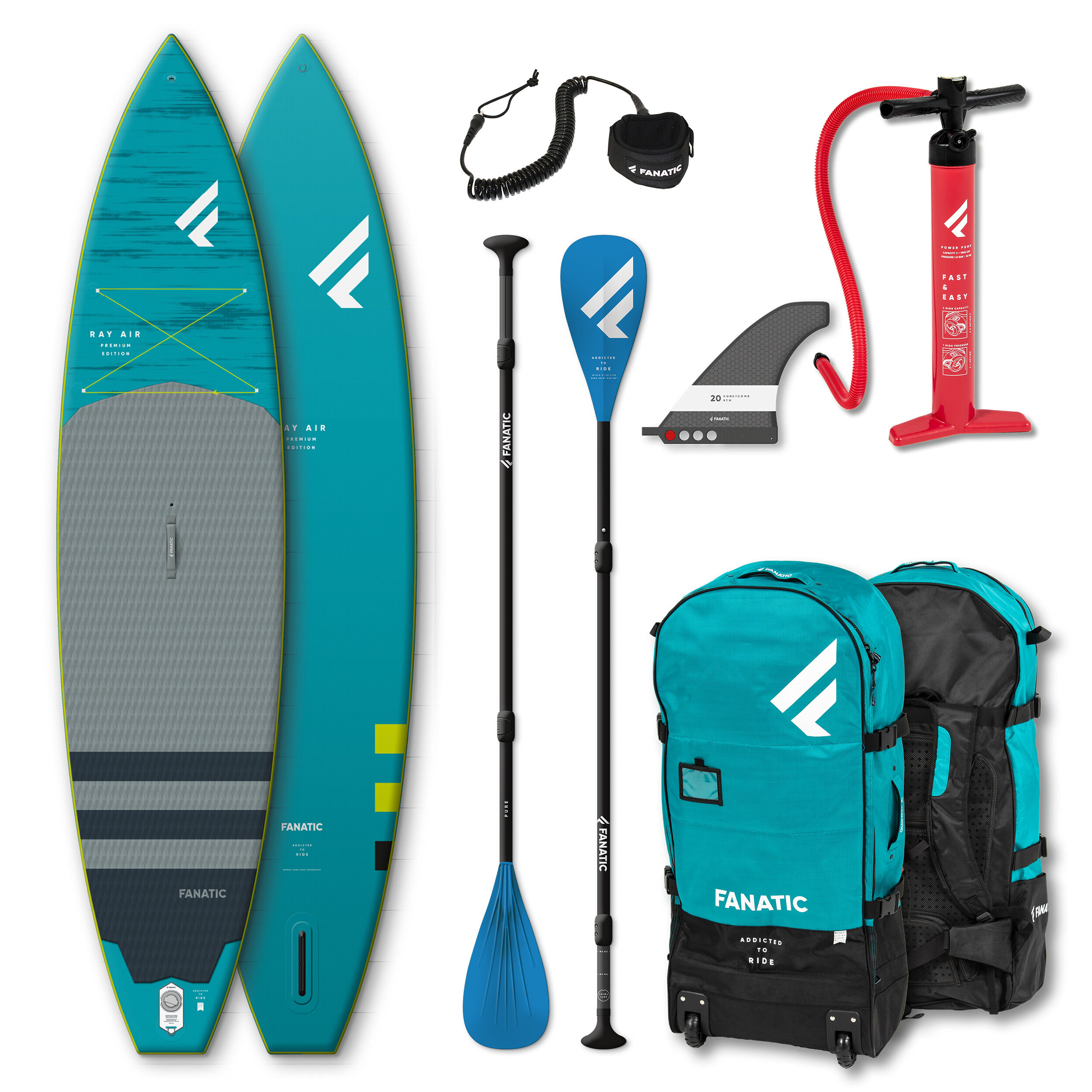 Fanatic Package Ray Air Premium Pure - Tabla Paddle Surf hinchable