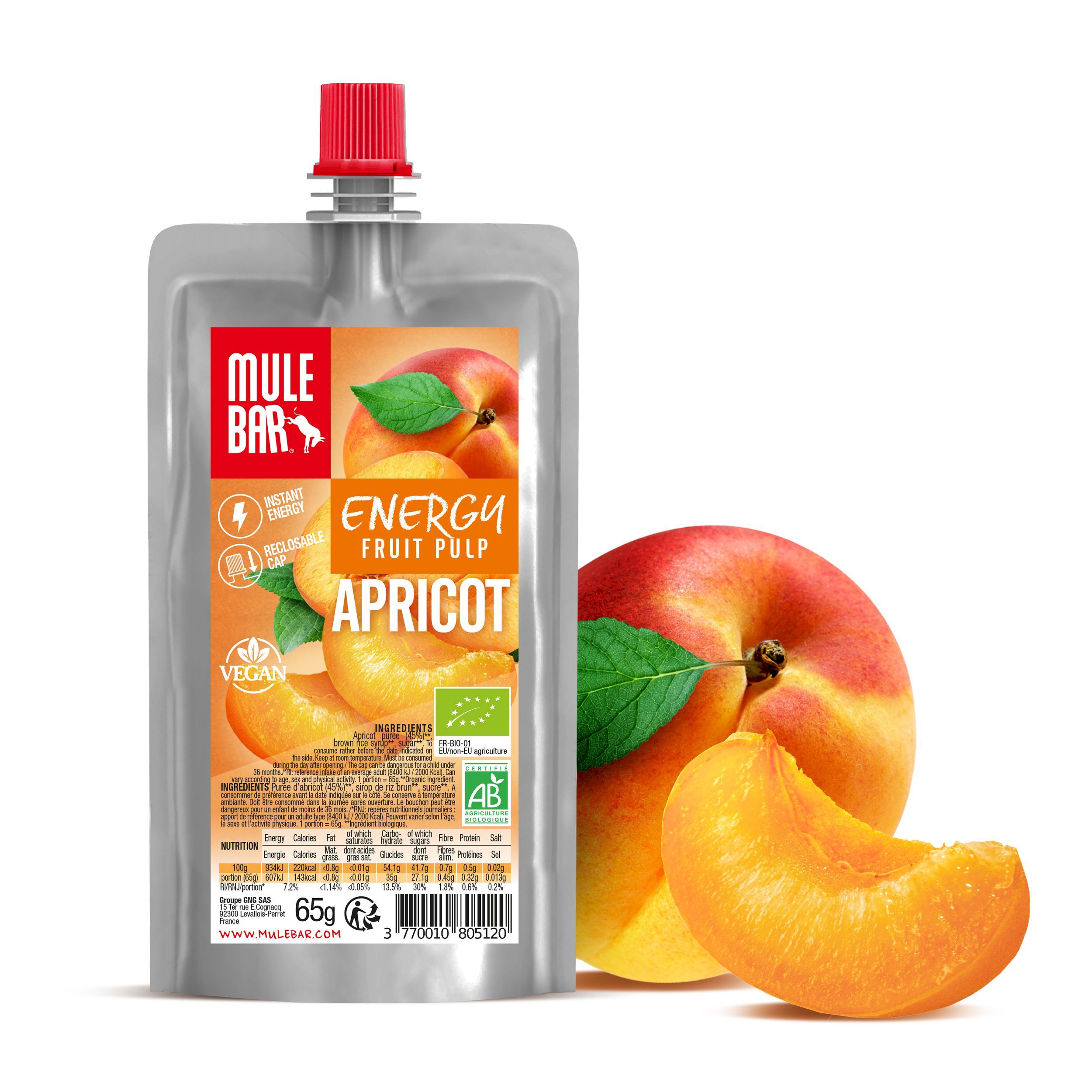 Mulebar Organic Fruit pulp 65 g - Zel energetyczny | Hardloop