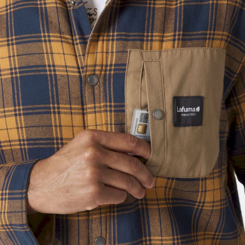 Camicia Lafuma Arkhale Warm Uomo - Collo Alto, Maniche Lunghe, Tessuto Caldo E Morbido - Foto 13