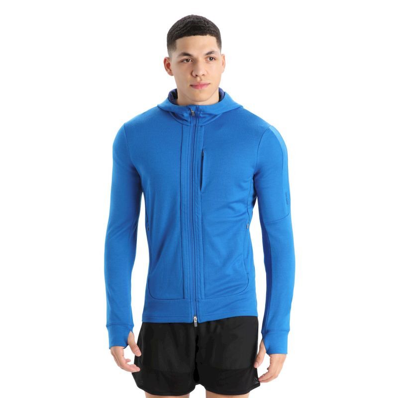 Icebreaker Quantum III LS Zip Hood - Merino Fleecevest - Heren I Hardloop