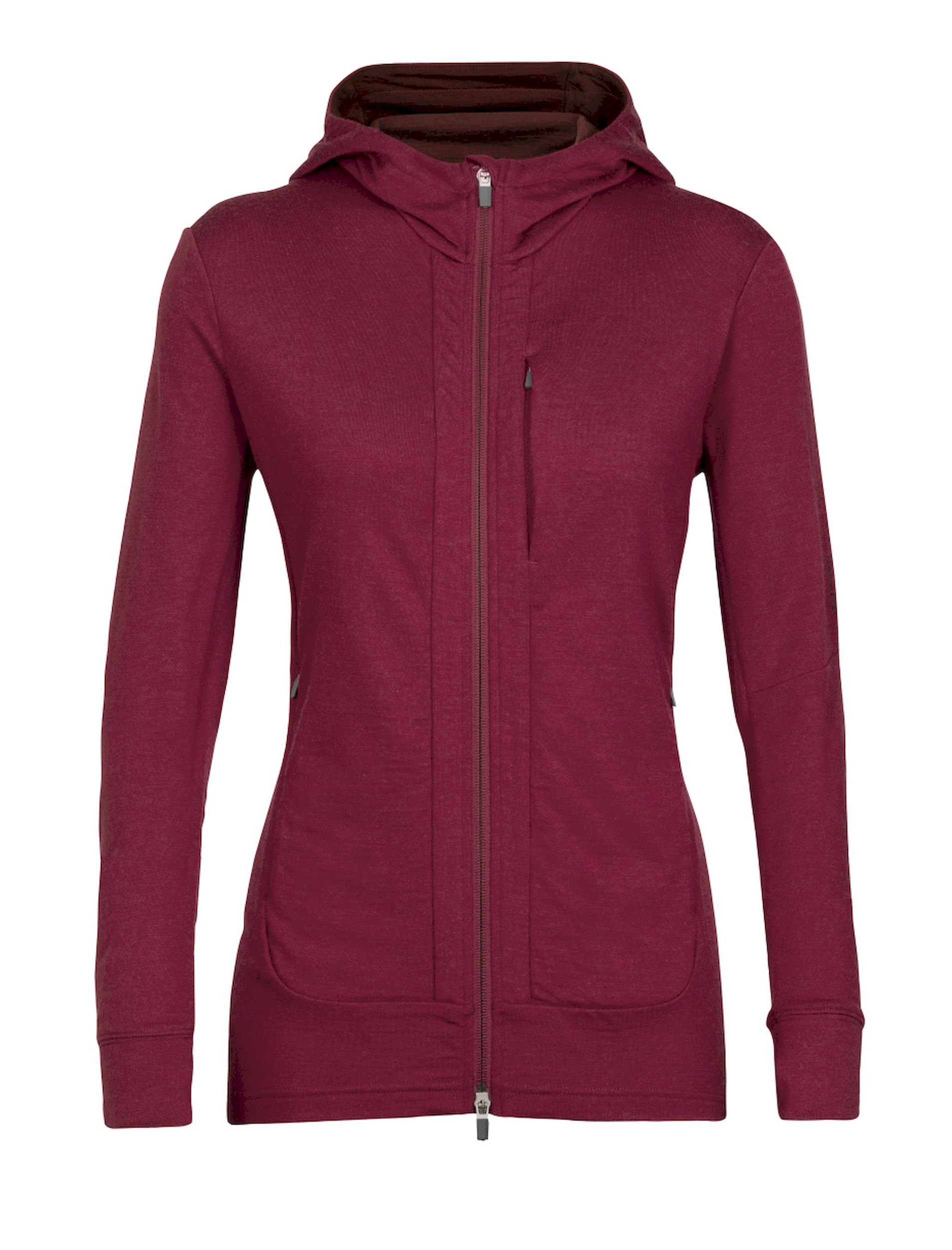 Icebreaker Quantum III LS Zip Hood - Forro polar de lana merina - Mujer I Hardloop