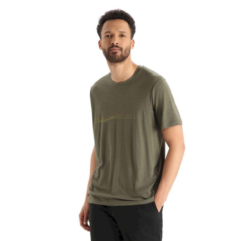 Icebreaker Tech Lite II SS Tee Ski Stripes - Merino wool base layer - Men's